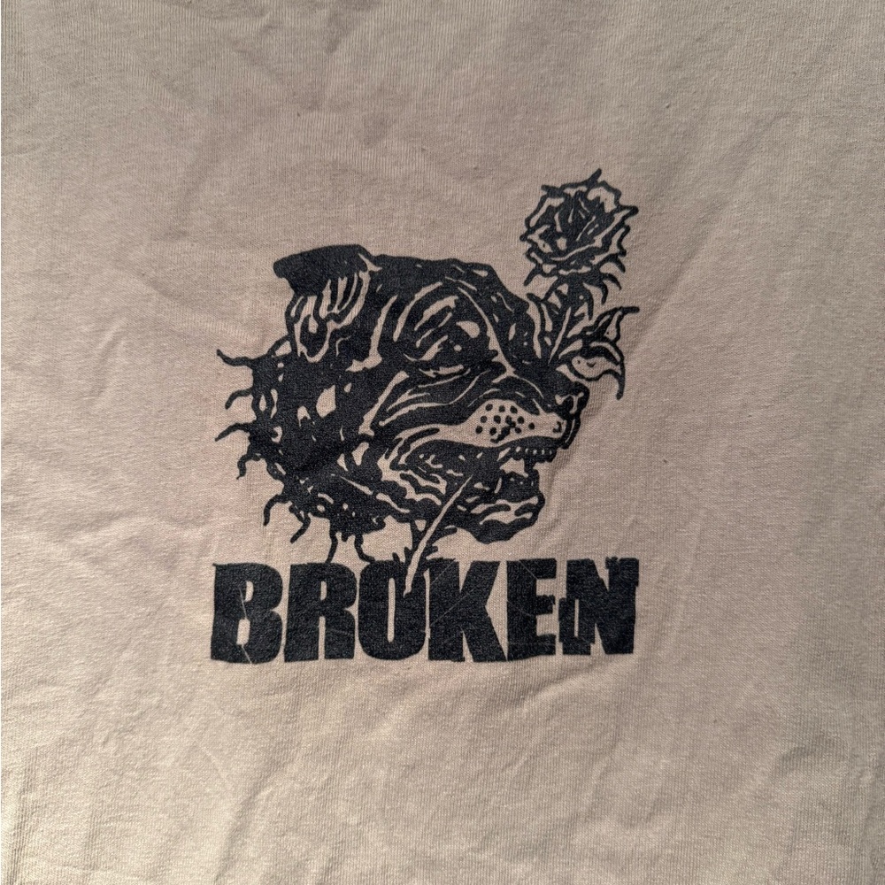 Broken Graphic Tee - Beige